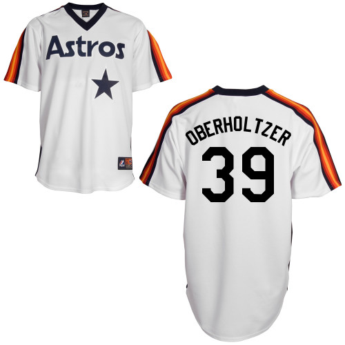 Brett Oberholtzer #39 Youth Baseball Jersey-Houston Astros Authentic Home Alumni Association MLB Jersey